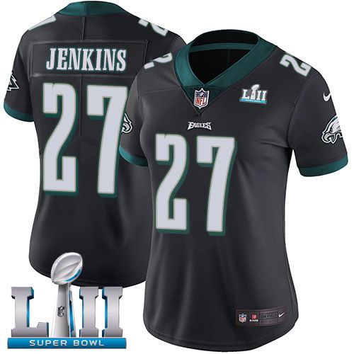 Women Philadelphia Eagles #27 Jenkins Black Limited 2018 Super Bowl NFL Jerseys->women nfl jersey->Women Jersey